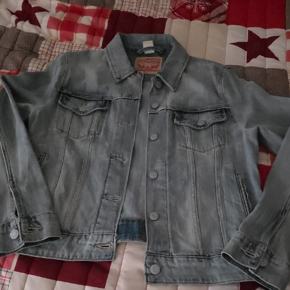 Levi's Light Gray Denim Jacket - image 1